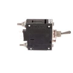 IULNK1-1REC4-52-80A, Circuit Breaker, Magnetic, 1, 80A, Sealed Toggle, M6 Hex Nut, Chrome, 6/32 Screw Panel Mount, Aux Switch 0.110 Q.C.