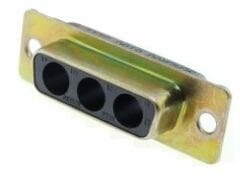 ﻿DAM3W3S, D-SUB Connector, 3, 8-26AWG, SKT, Empty, Zinc